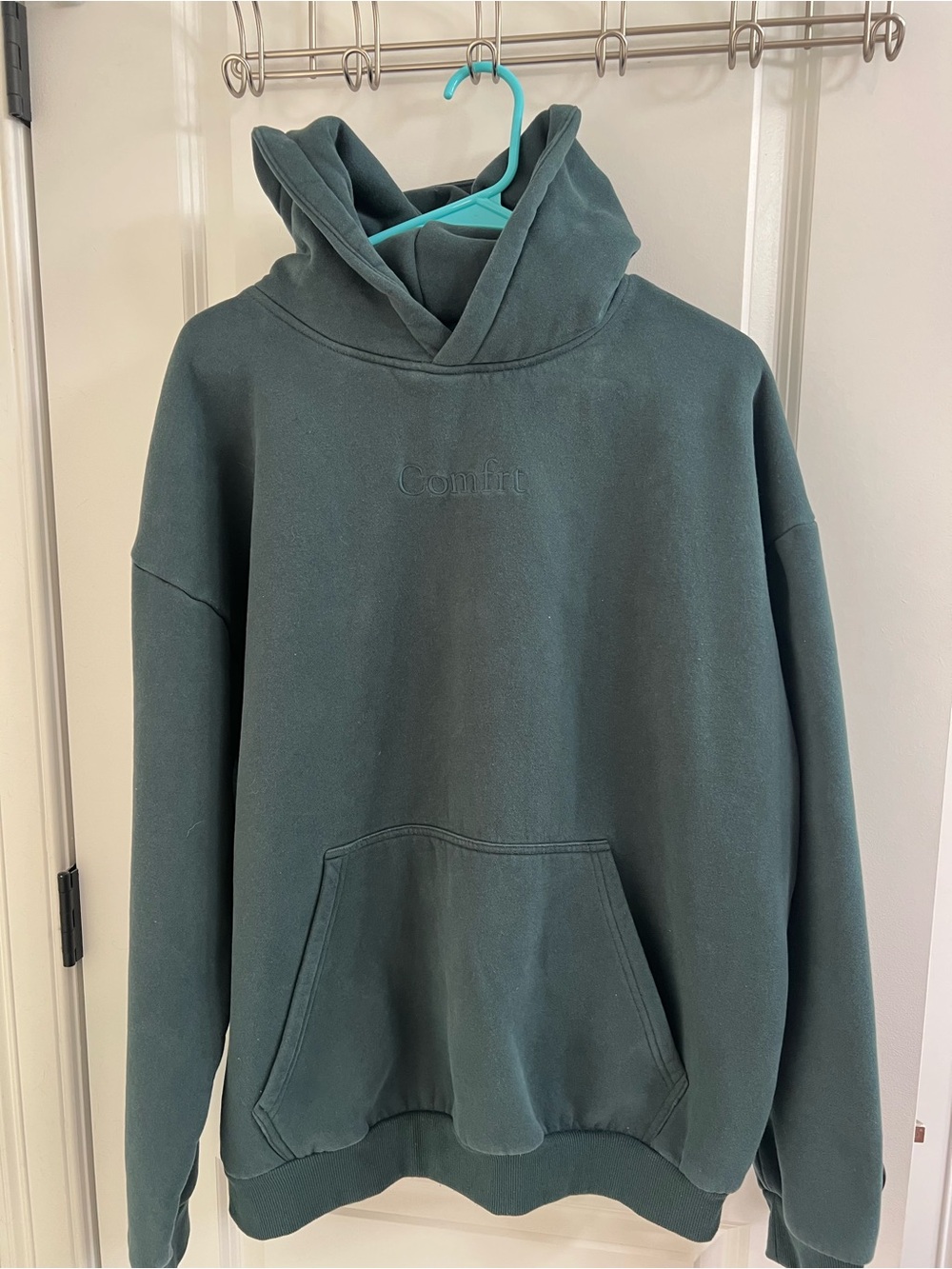 Comfrt Mens Teal Heavyweight Hoodie XL